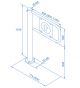 Стойка калитки PERCo-WMD-05S – Габаритные размеры