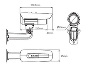 Уличная IP-видеокамера Etrovision EV8781F-C (5 Мп) с ИК-подсветкой – Габаритные размеры