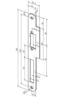 Запорная планка effeff Lap (66B 35) ProFix 2