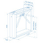 Турникет-трипод тумбовый PERCo-TB01.1А с автоматическими планками «Антипаника» – Габаритные размеры